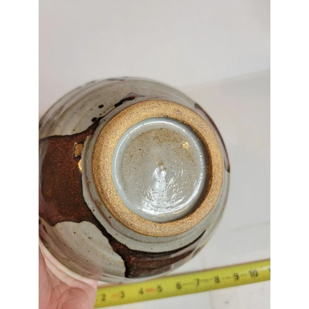 Vintage Ceramic Mixing Bowl Clay‎ Multi Color Earth Tone